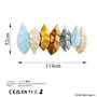 Wallity Hornbeam 4 Escultura de Pared de Metal Multicolor
